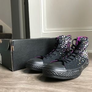 Black Converse with a splash of color